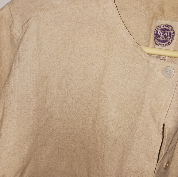 Saks Fifth avenue real Clothes linen button down shirt - Picture 3 of 8